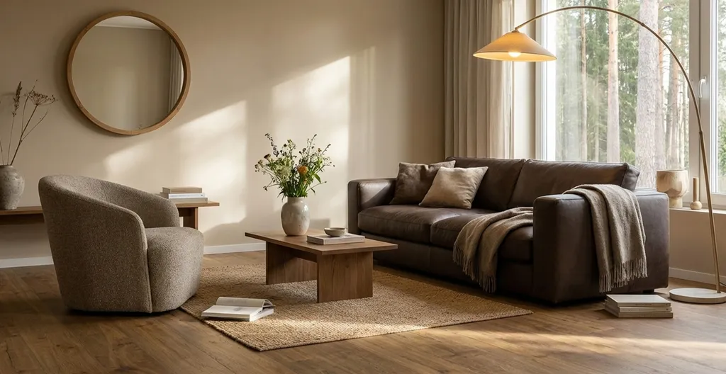 Hier ist ein Ambiente Bild eines dunklen Fertigparketts zu sehen