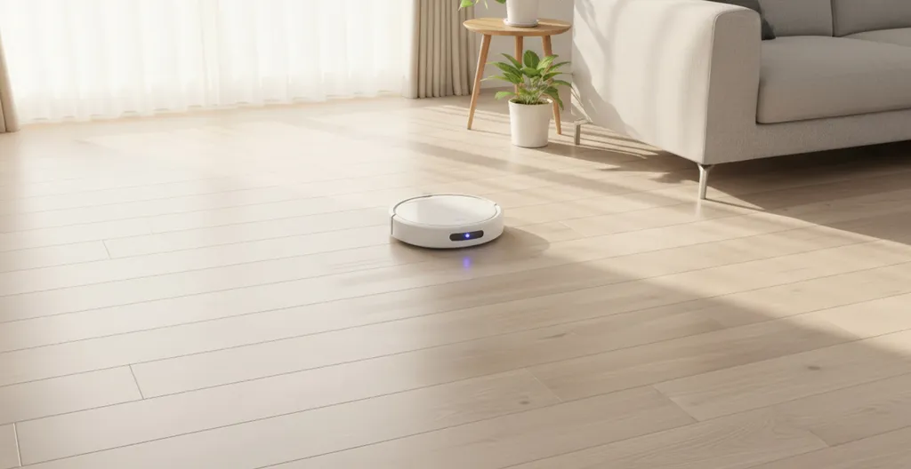 Hier ist ein Ambiente Bild eines hellen Parkettbodens zu sehen.