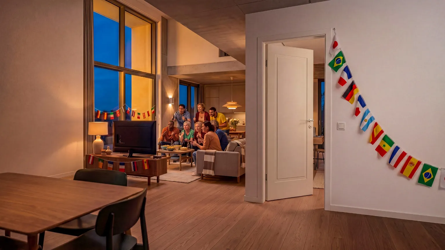 WM Party mit offener Tür
