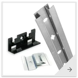 Befestigung für Boden und Wand 