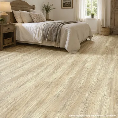 HORI Klick-Hartvinylboden Rigid SPC Kiefer weiss Melbourne Landhausdiele Holzstruktur Schlafzimmer.jpg