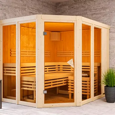 Ecksauna für Innenräume 