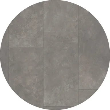 Hier ist ein mittel hell grauer Laminatboden in Beton Optik zu sehen.