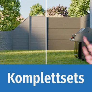 wpc zaun komplettset