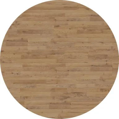 Hier ist ein Laminat Schiffsboden in hell braun zu sehen