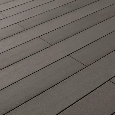 Terrassendielen aus WPC in dunklem Grau 