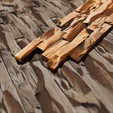 Holzverblender Detailaufnahme