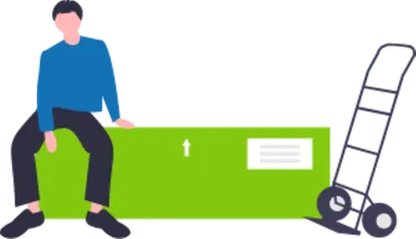 Icon Mann sitzt auf bestellten Kartons.png