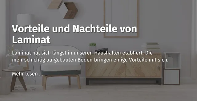 Hier kommst du zu unserem Ratgeberbeitrag zum Thema: Vorteile und Nachteile von Laminat