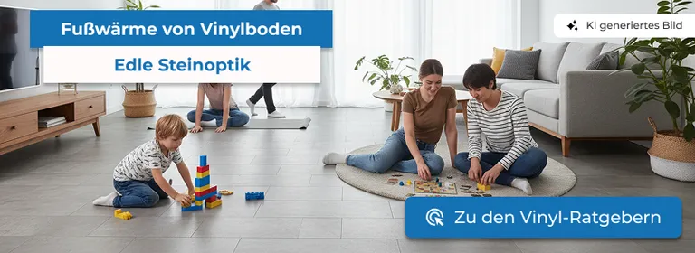 Vinylboden Fliesenoptik + Vinylboden Steinoptik M