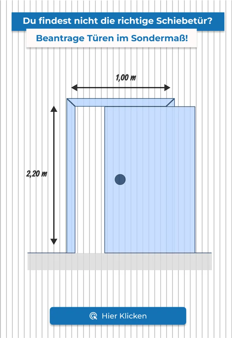 Schiebtüren Komplettset + Glas D