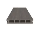 NewTechWood Terrassendielen WPC Hohlkammer Silver Gray Holzstruktur gebürstet / glatt gebürstet Co-Extrudiert 22,5 x 145 mm 1