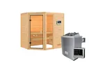 Woodfeeling Massivholz-Sauna Jada Eckeinstieg 38 mm 3