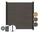 NewTechWood WPC Sichtschutzzaun Stecksystem Portland 0