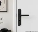 HORI Langschild Türgriff Edelstahl Black Frosted 1