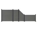 HORI WPC Sichtschutzzaun Stecksystem Safety Schutzummantelung Schmal Anbauset 2