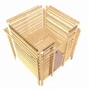 Woodfeeling Massivholz-Sauna Selena Fronteinstieg 38 mm 7