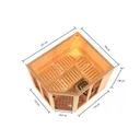 Karibu System-Sauna Komplettset Morten 3 Eckeinstieg 68 mm 4
