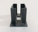 HORI Wood-Design WPC Sichtschutzzaun Konsole zum Aufschrauben für Eckpfosten 2