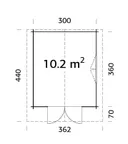 Palmako Gartenhaus Sally 3