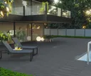 HORI Terrassendielen Komplettset WPC Safety Schutzummantelung anthrazit modern grob strukturiert/glatt gebürstet 23 x 143 mm 8