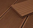 HORI Terrassendielen Komplettset BPC Vollprofil massiv hellbraun 1