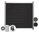 HORI Design WPC Sichtschutzzaun Stecksystem Zaun Komplettset 0