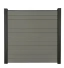 GroJa WPC/BPC Solid Sichtschutzzaun Stecksystem mit WPC/BPC Pfosten Komplettset 2