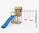 HORI Spielturm Ben, KDI grün mit 2 Schaukeln und Rutsche blau 4
