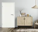 PRÜM Schallschutztür Wohnungseingangstür CPL Weißlack RAL9010 Rundkante 1