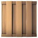 HORI WPC Sichtschutzzaun Lamellenzaun Quadratisch klein Anbauset 1