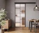 HORI Glasschiebetür Komplettset Loft Premium Ilano satiniert ESG 8 mm 1