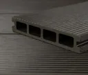 HORI Terrassendielen Komplettset WPC Kuba Hohlkammer anthrazit geriffelt/glatt gebürstet 8