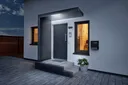 Gutta Vordach Haustür mit Seitenteil BS PLUS aluminium 2