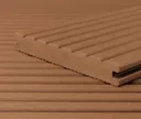 HORI Terrassendielen Komplettset BPC Vollprofil massiv hellbraun 7