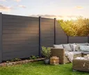 NewTechWood WPC Sichtschutzzaun Stecksystem Komplettset Portland 0