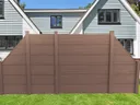 HORI WPC Sichtschutzzaun Stecksystem geriffelt / glatt XXL 3
