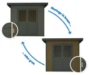HORI WPC Gartenhaus Rhombus-Optik Braun/Grau 3
