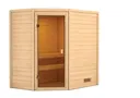 Woodfeeling Massivholz-Sauna Jella Eckeinstieg 38 mm 3
