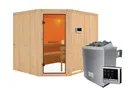Woodfeeling Massivholz-Sauna Horna Eckeinstieg 68 mm 3
