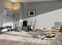 PARADOR Klick-Vinylboden SPC Basic 5.3 Eiche grau geweißt gebürstete Struktur Landhausdiele 1