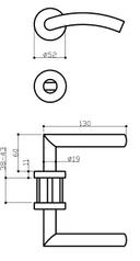 HORI Zimmertür Komplettset Alicante 3 Signalweiß RAL9003 Röhrenspan Designkante 9