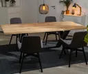 D-SYN mySquare Esstisch Massivholz Eiche gerade kante Komplettset 3