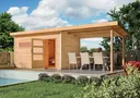 Karibu Sauna-Haus Skrollan Fronteinstieg 38 mm 1