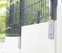 HORI Pfostenträger Winkelfußplatte Universal kurz für Doppelstabmattenzaun 3