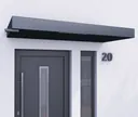 Gutta Vordach Haustür mit Seitenteil BS PLUS aluminium 14