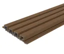 HORI WPC Fassadenprofil Rhombus Premium Small 33 x 215 mm naturbraun 0