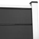 HORI Design WPC Sichtschutzzaun Stecksystem Zaun Komplettset 3