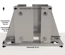 HORI Wood-Design WPC Sichtschutzzaun Konsole zum Aufschrauben für Eckpfosten 4