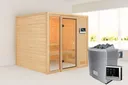 Woodfeeling Massivholz-Sauna Jutta Fronteinstieg 38 mm 0